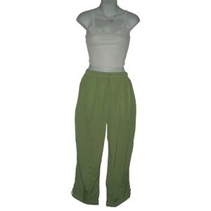 y2k LA Movers Pants Lime Green Athletic Athleisure Sportswear Retro 00's Capri L